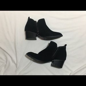 Black high heel booties